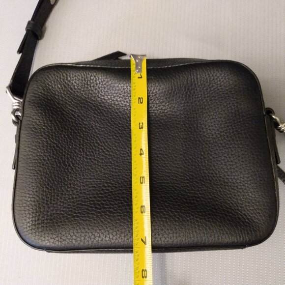 AllSaints Captain Lea Square Crossbody Bag - Black Leather - Picture 9 of 12